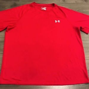 Mens Under Armour Heat Gear Loose Shirt Red